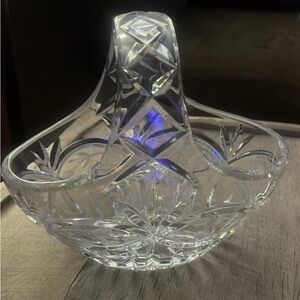 Gorham Crystal Basket Victorias Garden Collection